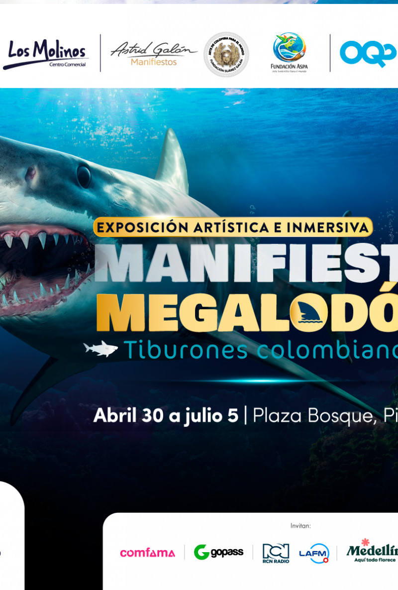 Exposición Artística e inmersiva manifiesto Megalodón – Tiburones Colombianos Exposición Artística e inmersiva manifiesto Megalodón – Tiburones Colombianos