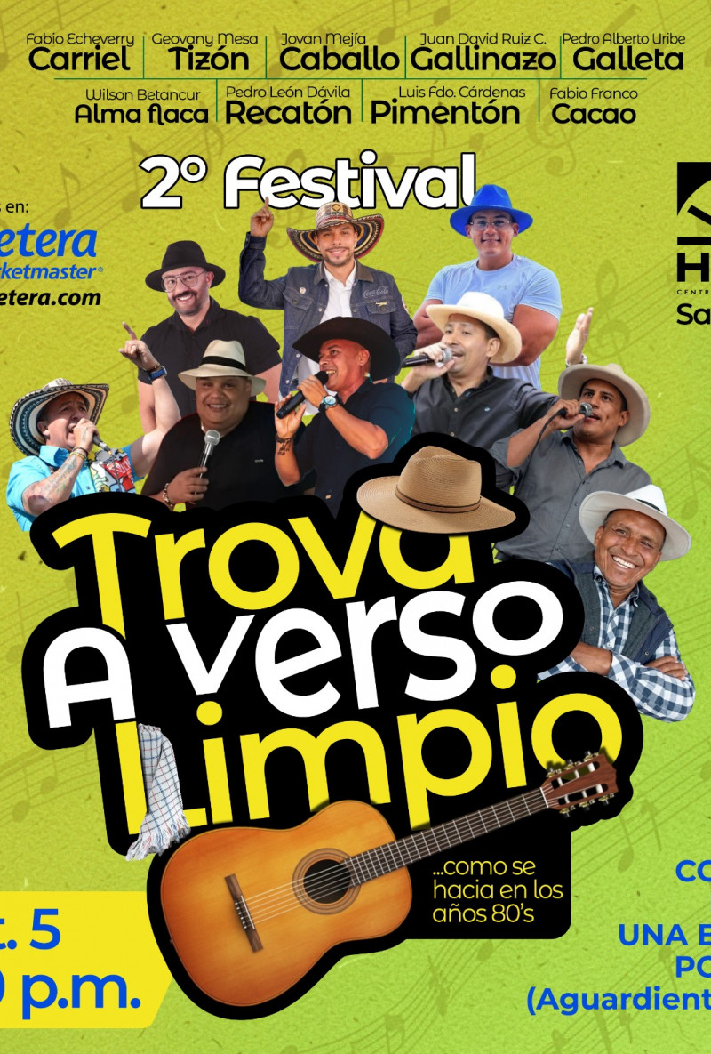Festival de trova a verso limpio en Envigado Festival de trova a verso limpio en Envigado