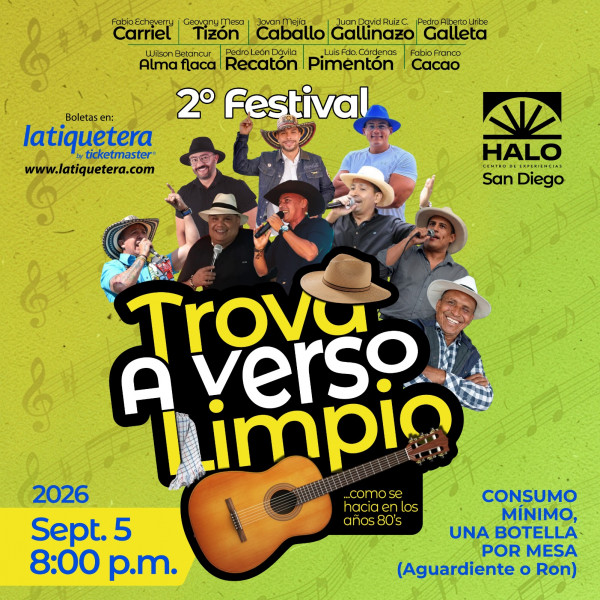 Festival de trova a verso limpio en Envigado Festival de trova a verso limpio en Envigado