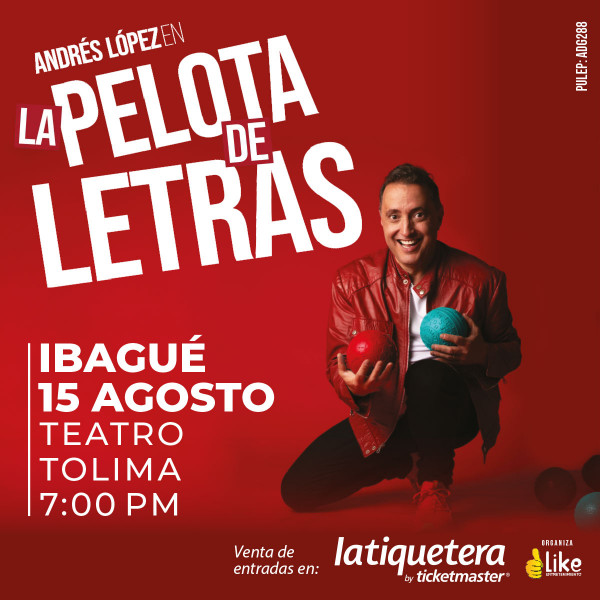 Andrés López - La pelota de letras en Ibagué Andrés López - La pelota de letras en Ibagué