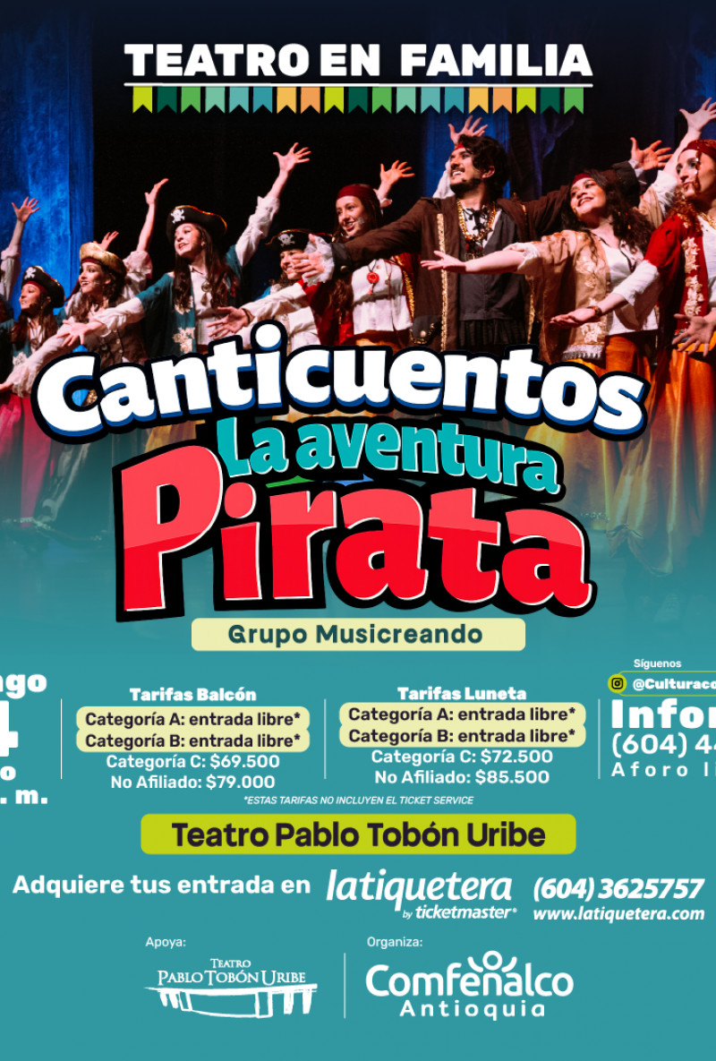 Teatro en familia: Canticuentos, la aventura pirata Teatro en familia: Canticuentos, la aventura pirata
