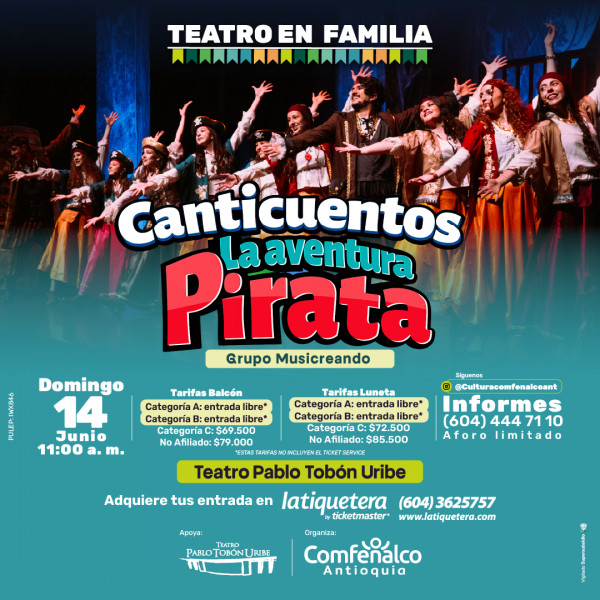 Teatro en familia: Canticuentos, la aventura pirata Teatro en familia: Canticuentos, la aventura pirata