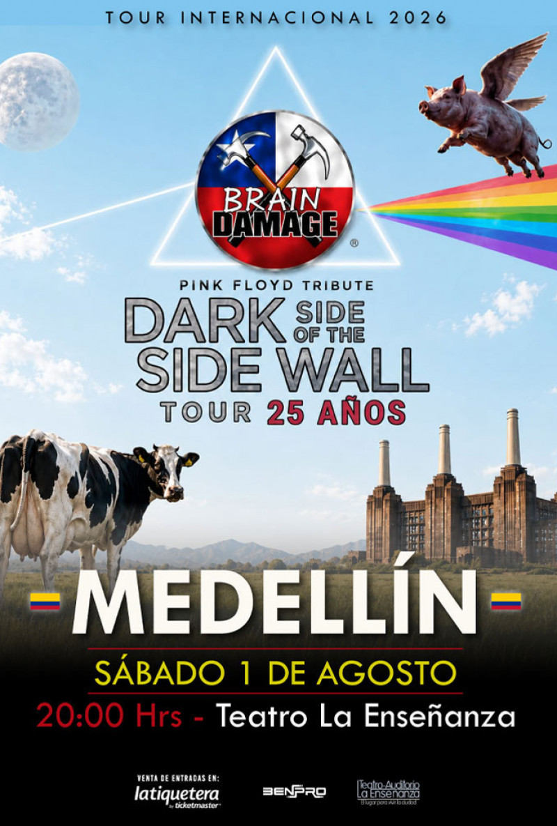 Brain Damage - tributo internacional a Pinkfloyd en Medellín Brain Damage - tributo internacional a Pinkfloyd en Medellín