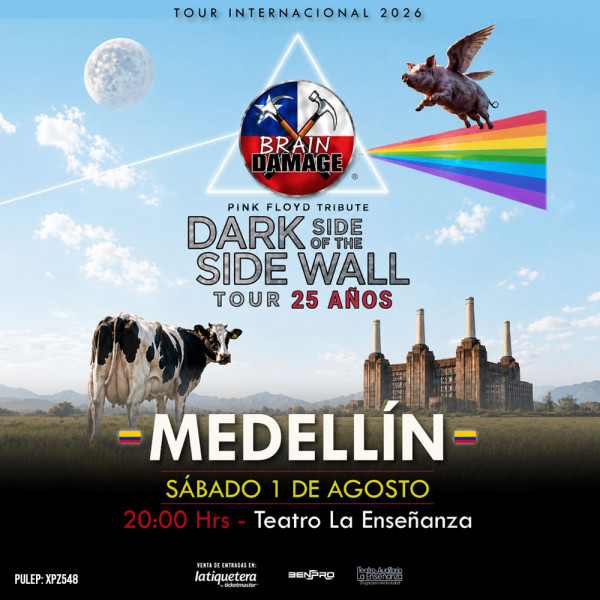 Brain Damage - tributo internacional a Pinkfloyd en Medellín Brain Damage - tributo internacional a Pinkfloyd en Medellín