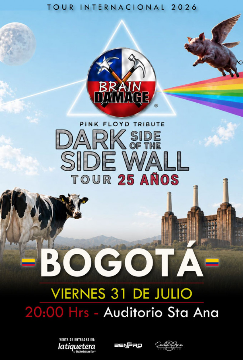 Brain Damage - tributo internacional a Pinkfloyd en Bogotá Brain Damage - tributo internacional a Pinkfloyd en Bogotá