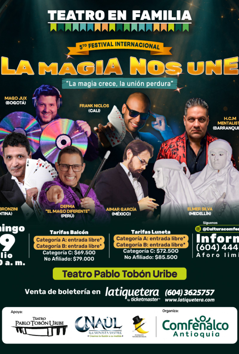 Teatro en familia: 5to Festival Internacional “La Magia Nos Une” Teatro en familia: 5to Festival Internacional “La Magia Nos Une”