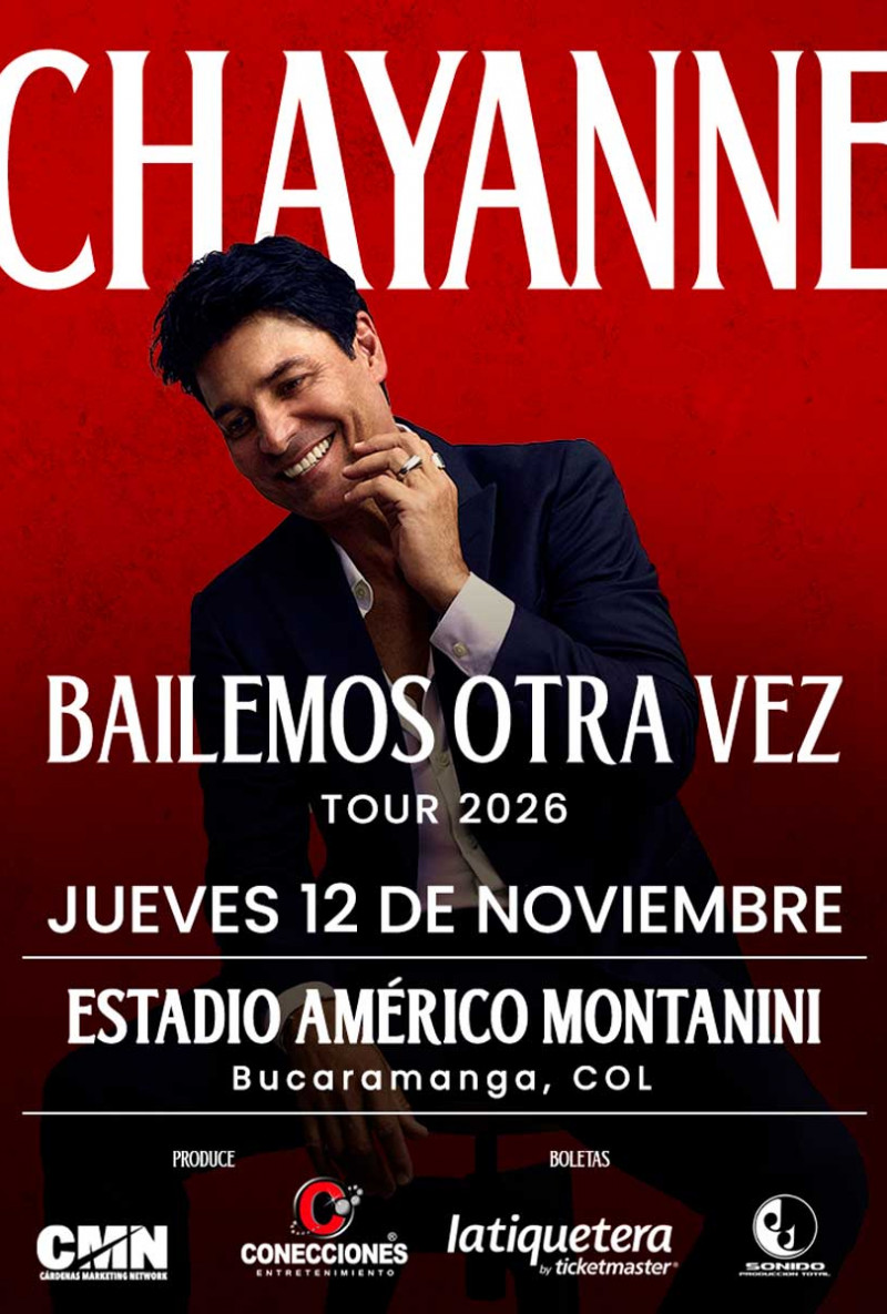 Chayanne, Bailemos otra vez tour 2026 - Bucaramanga Chayanne, Bailemos otra vez tour 2026 - Bucaramanga